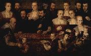 Cesare Vecellio Portrat einer Familie mit orientalischem Teppich Germany oil painting artist